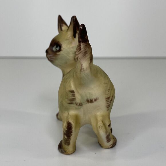 Vintage Siamese Cat Figurine Hand Painted Marked 1562 Lefton? 3" Kitty - Picture 5 of 11